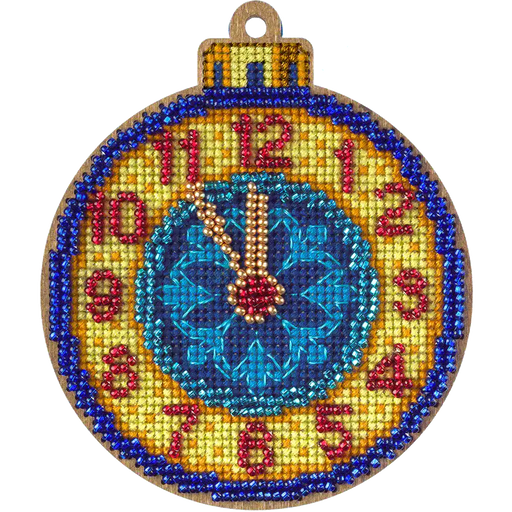 Cross Stitch Kit with Beads on Wood Wonderland Crafts Wooden Kits - HobbyJobby