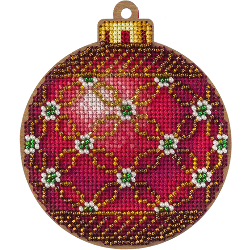 Cross Stitch Kit with Beads on Wood Wonderland Crafts Wooden Kits - HobbyJobby