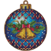 Cross Stitch Kit with Beads on Wood Wonderland Crafts Wooden Kits - HobbyJobby