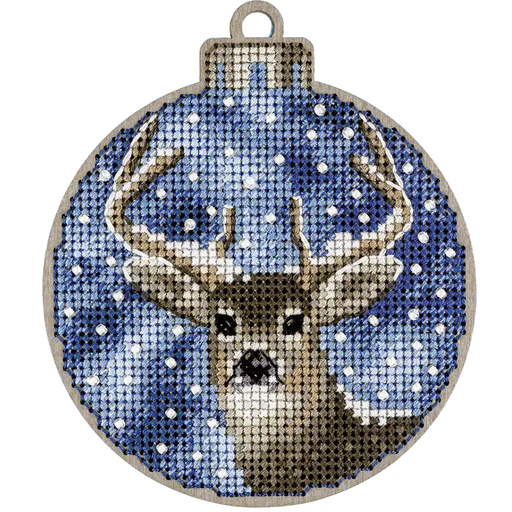 Cross Stitch Kit with Beads on Wood Wonderland Crafts Wooden Kits - HobbyJobby