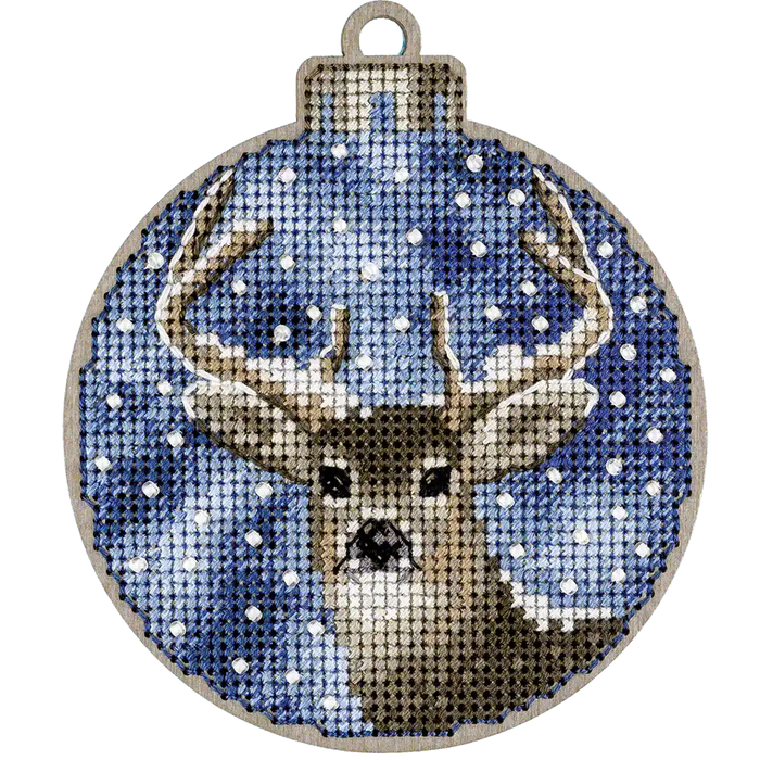 Cross Stitch Kit with Beads on Wood Wonderland Crafts Wooden Kits - HobbyJobby