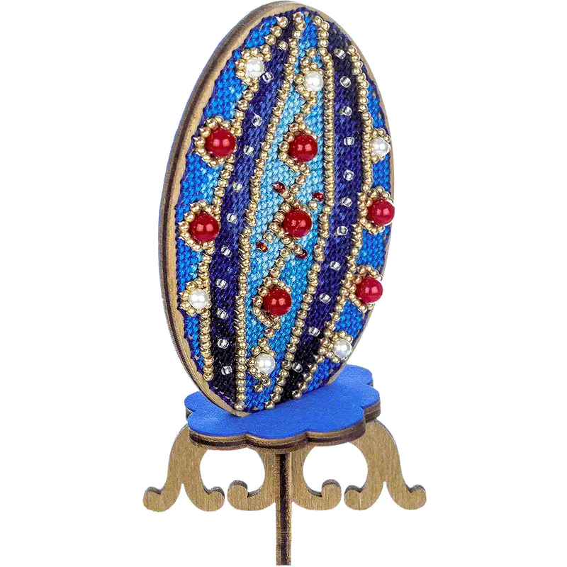 Cross Stitch Kit with Beads on Wood Wonderland Crafts Wooden Kits - HobbyJobby