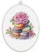 Cross Stitch Kit with Hoop Included Luca-S - French Macarons, BC226 Cross Stitch Kits - HobbyJobby