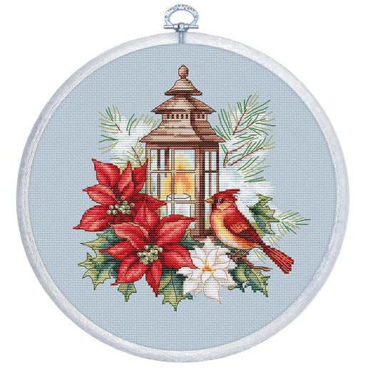 Cross Stitch Kit with Hoop Included Luca-S - Poinsettia, BC233 Luca-S Cross Stitch Kits - HobbyJobby