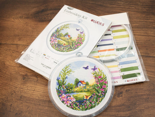 Cross Stitch Kit with Hoop Included Luca-S - The Summer Cross Stitch Kits - HobbyJobby