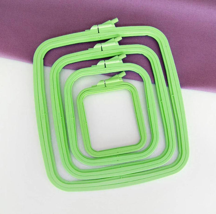 Cross Stitch Square Hoop, Green - Nurge Embroidery Hoop - Get 15