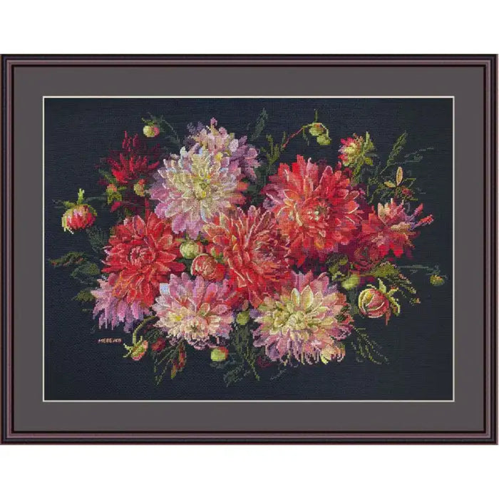 Cross Stitch Kit Merejka - DAHLIAS SK219