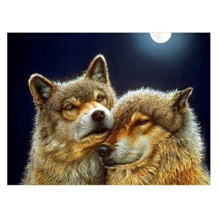 Diamond Painting Kit - PAIR OF WOLVES 60_45 CM AZ-1200