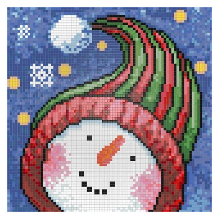 Diamond Painting Kit - SNOWMAN PORTRAIT 20_20 CM AZ-1262