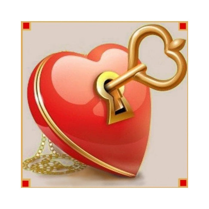 Diamond Painting Kit - KEY TO THE HEART 20_20 CM AZ-1294