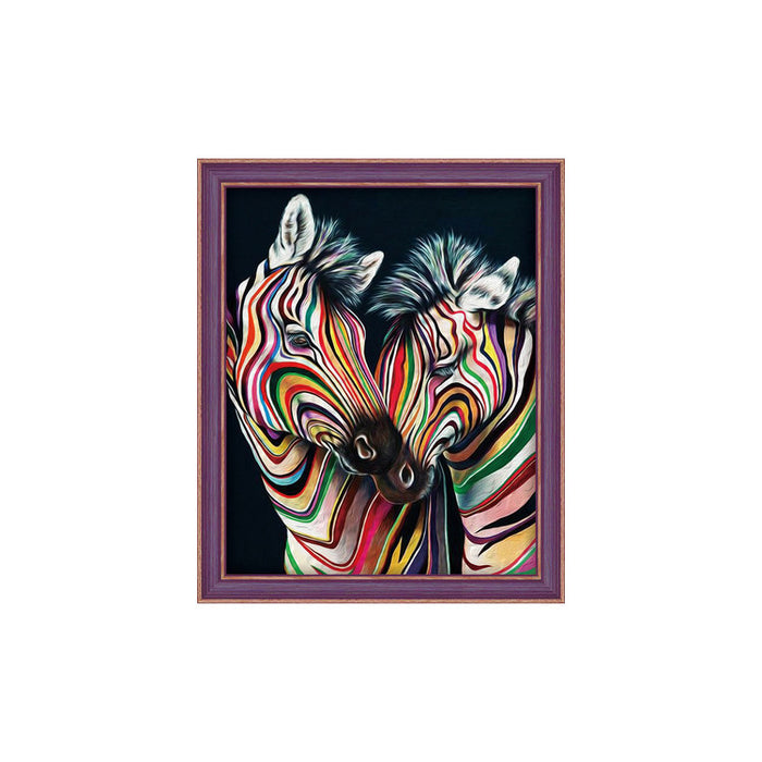 Diamond Painting Kit - COLOURFUL ZEBRAS 40_50 CM AZ-1556