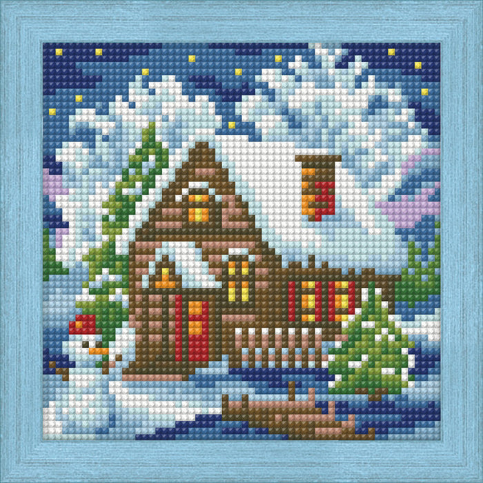 Diamond Painting Kit - WINTER HOUSE 15_15 CM AZ-1566