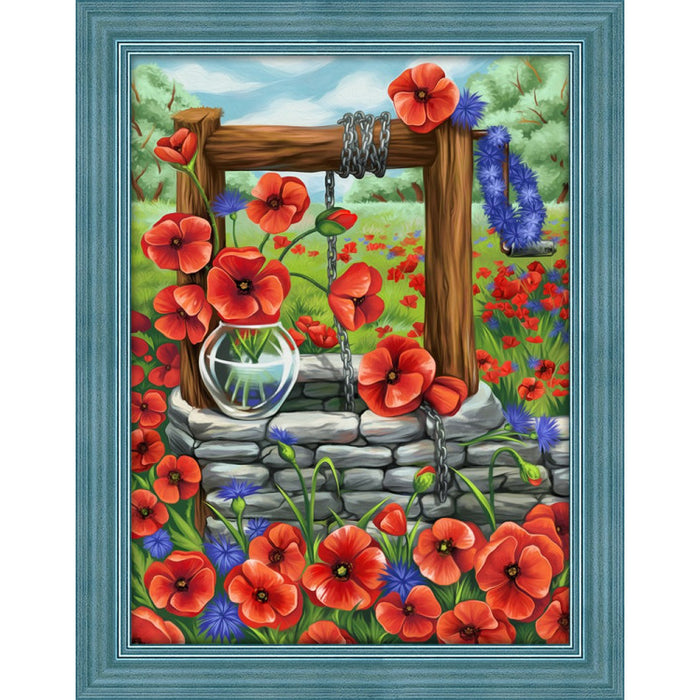 Diamond Painting Kit - POPPY FIELD 40_30 CM AZ-1625