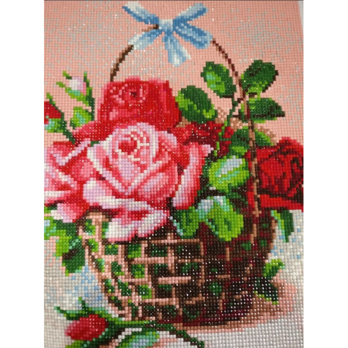 Diamond Painting Kit - BASKET OF ROSES 24_30 CM AM1451