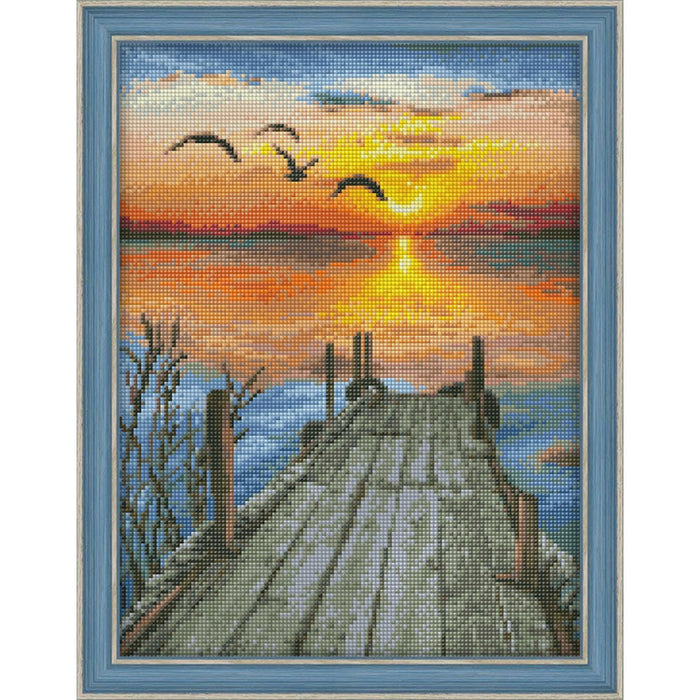 Diamond Painting Kit - SUNSET ON THE LAKE 30*40 CM AM1493