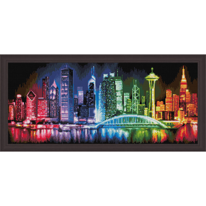 Diamond Painting Kit - "LUMINOUS MEGAPOLIS" 70_30 CM AM1602
