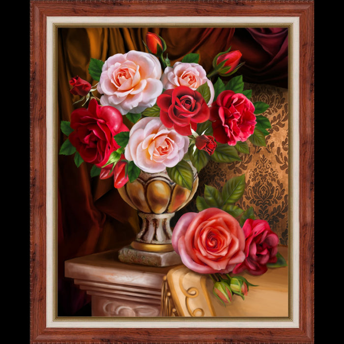Diamond Painting Kit - NOBLE ROSES 30X40 CM AM1731
