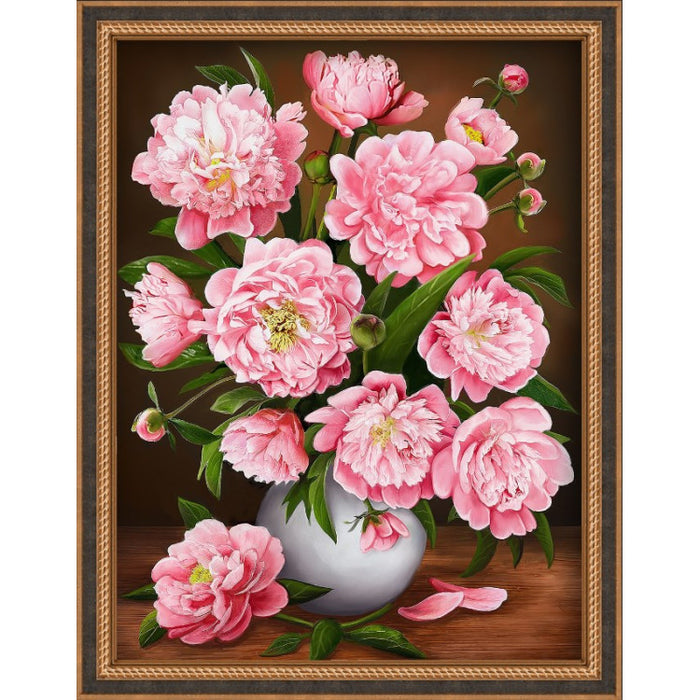 Diamond Painting Kit - PEARLY PEONIES 30X40 CM AM1732