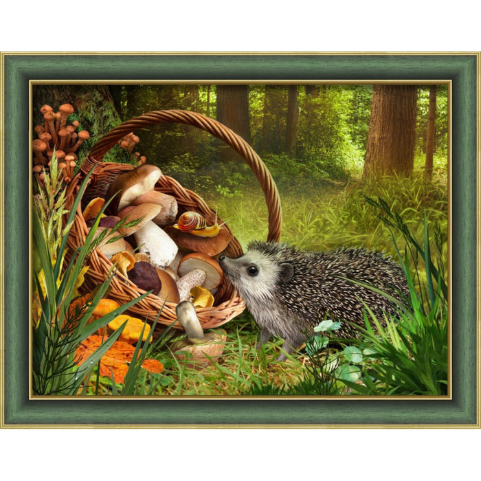 Diamond Painting Kit - HEDGEHOG IN THE FOREST 40X30 CM AM1760