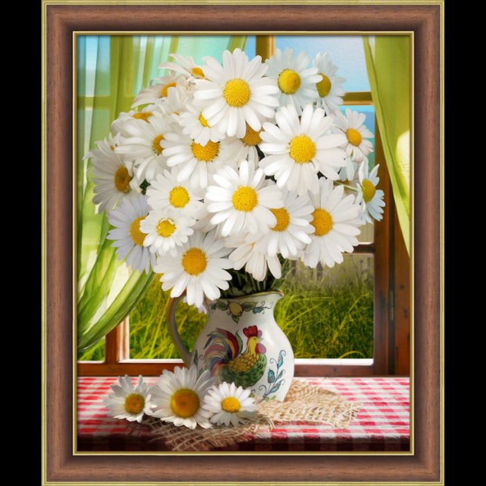 Diamond Painting Kit - CHAMOMILES BY THE WINDOW 40X50 CM AM1768