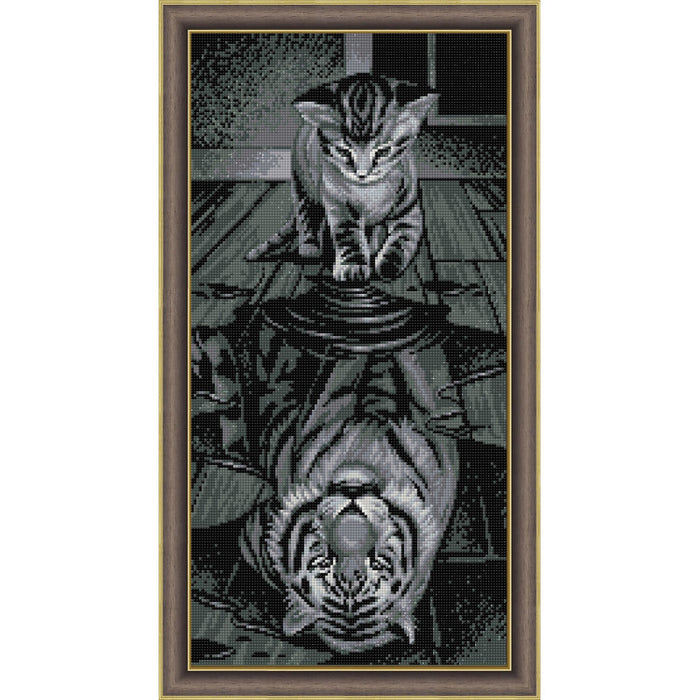 Diamond Painting Kit - TIGER INSIDE 30*60 CM AM1771