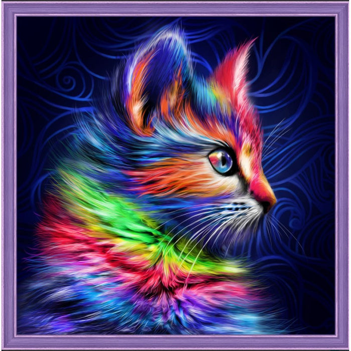 Diamond Painting Kit - MULTICOLORED KITTEN 30*30 CM AM1777