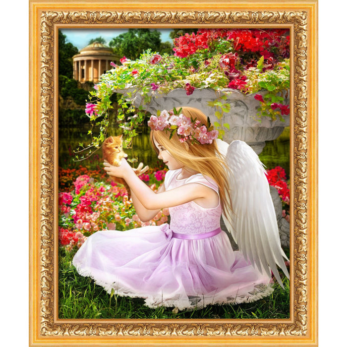 Diamond Painting Kit - ANGEL IN THE GARDEN 40*50 CM AM1781