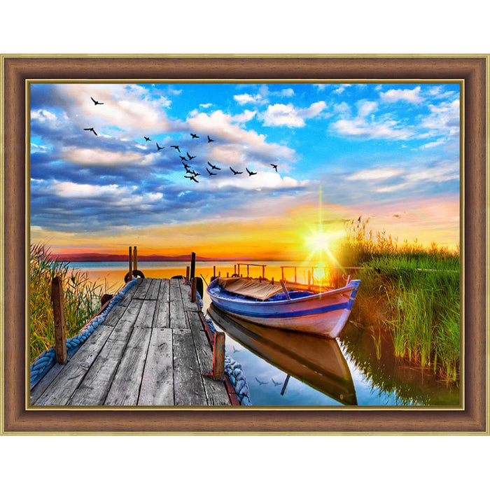 Diamond Painting Kit - SUNSET AT THE PIER 40*30 CM AM1790