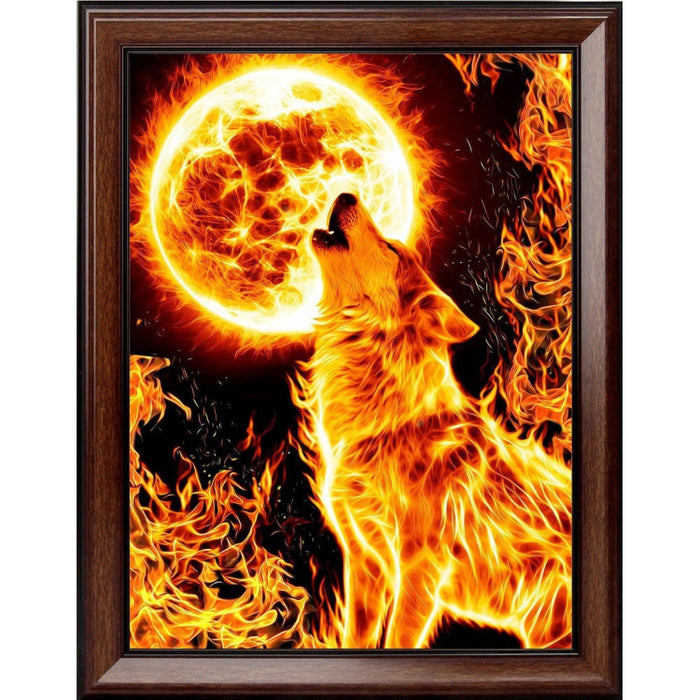 Diamond Painting Kit - FIRE WOLF 30*40 CM AM1855