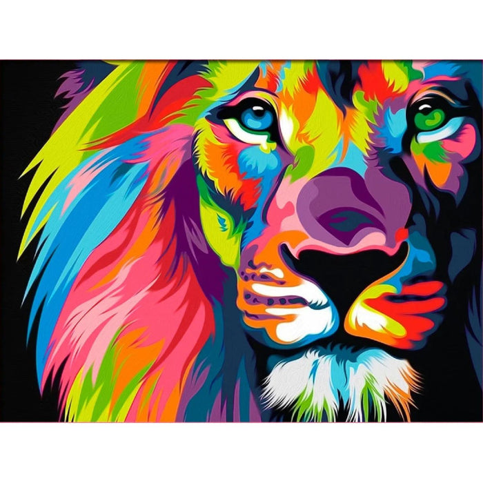 Diamond Painting Kit - COLORFUL LION 40*30 CM AM4006