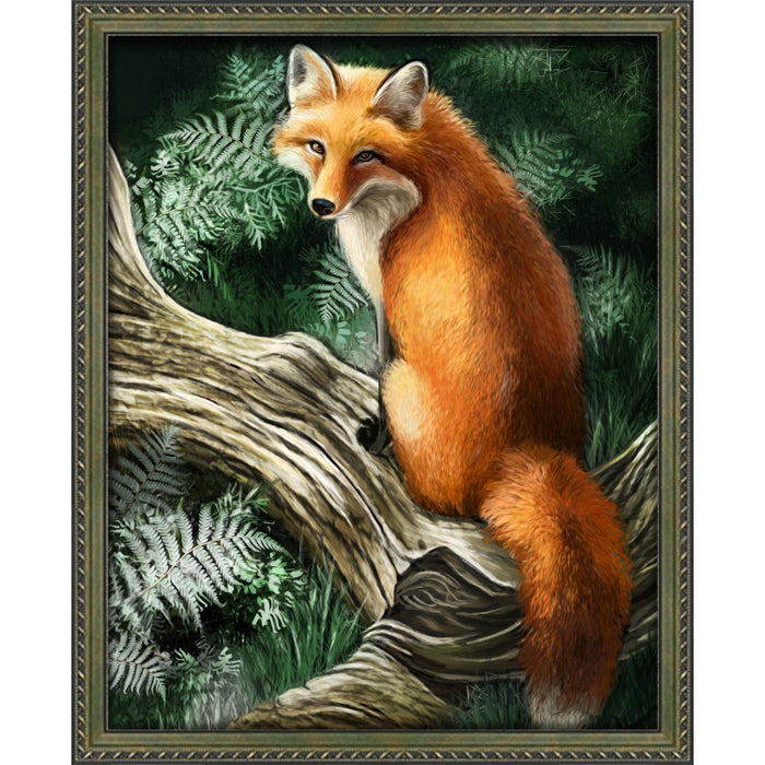 Diamond Painting Kit - "A FOX ON A TREE" 40*50 CM AM4042