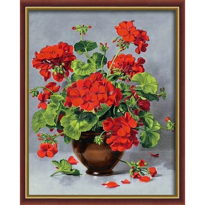 Diamond Painting Kit - RED GERANIUM 40*50 CM AM4098