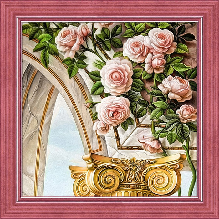 Diamond Painting Kit - ARCH AND ROSES 30X30 CM AZ-1678