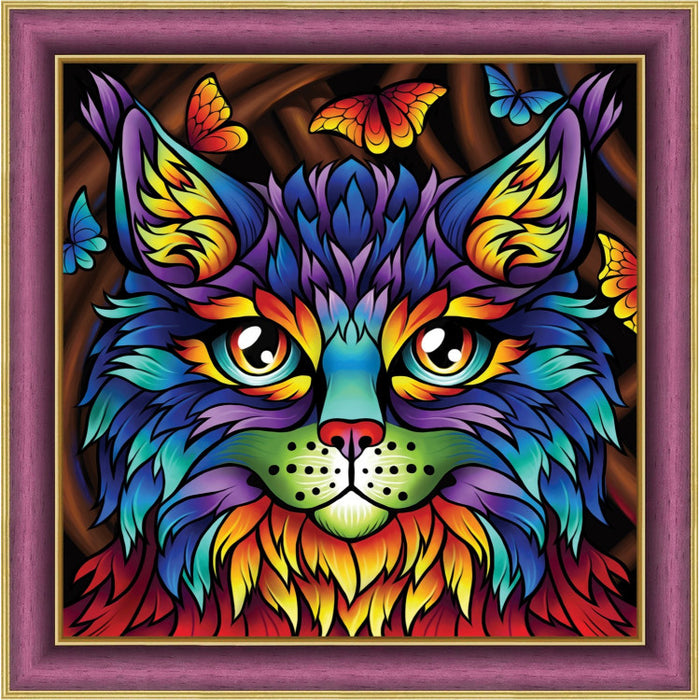Diamond Painting Kit - RAINBOW CAT 30X30 CM AZ-1753