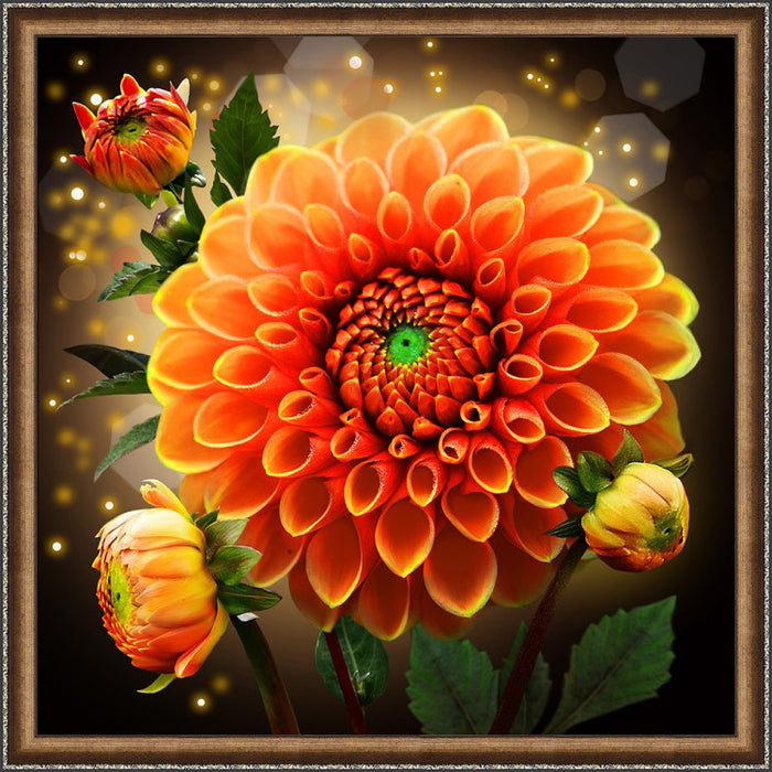Diamond Painting Kit - SPARKLING DAHLIA 25X25 CM AZ-1786