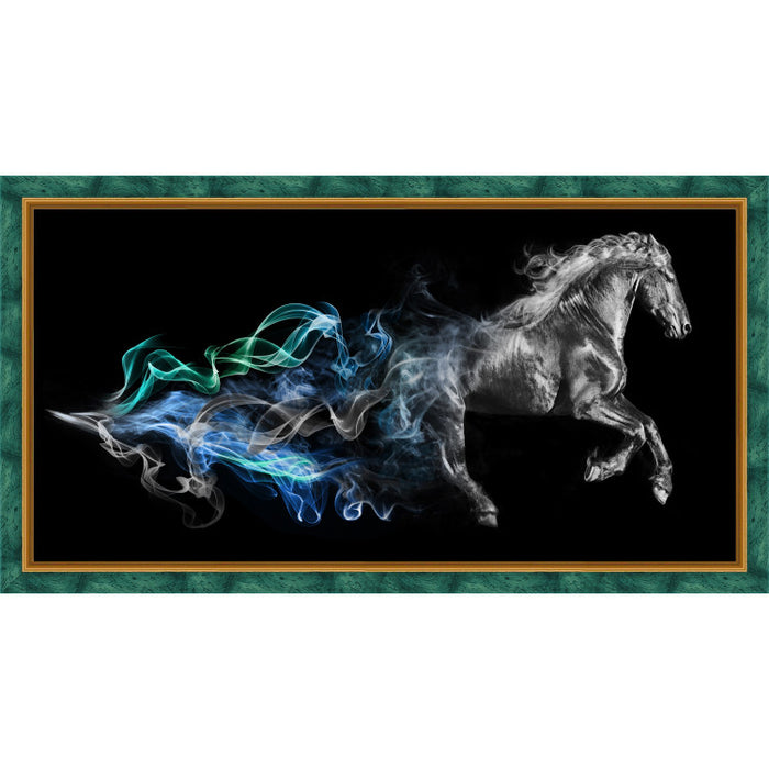 Diamond Painting Kit - HORSE IN THE SMOKE 60X30 CM AZ-1828