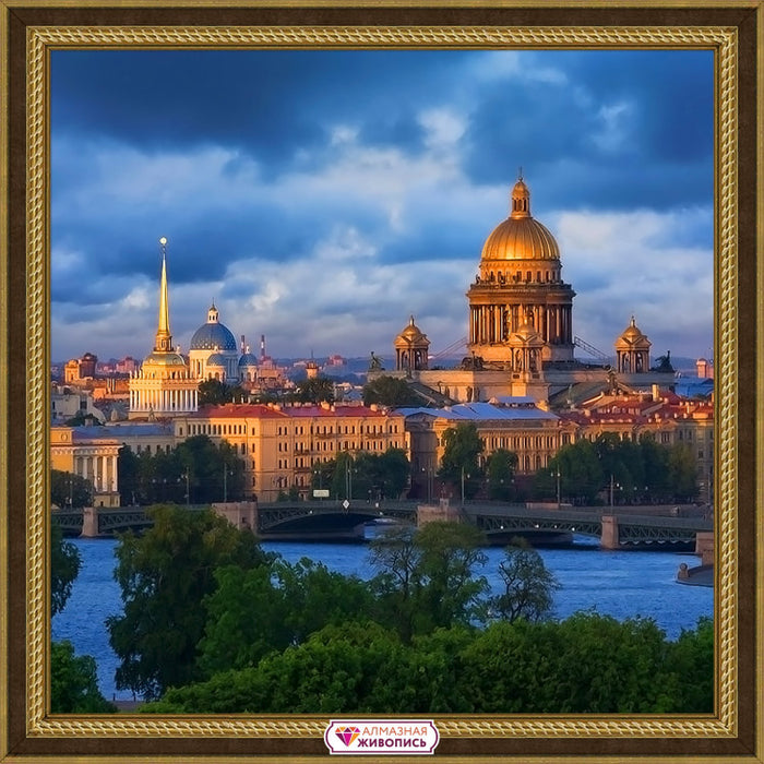 Diamond Painting Kit - PANORAMA OF ST. PETERSBURG 40*40 CM AZ-1956