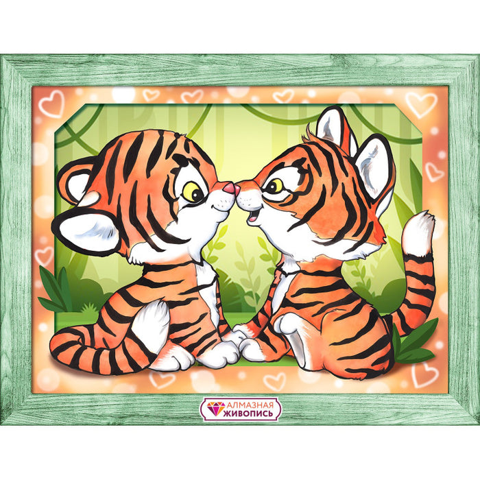 Diamond Painting Kit - TIGER CUBS MEETING 30*24 CM AZ-4158