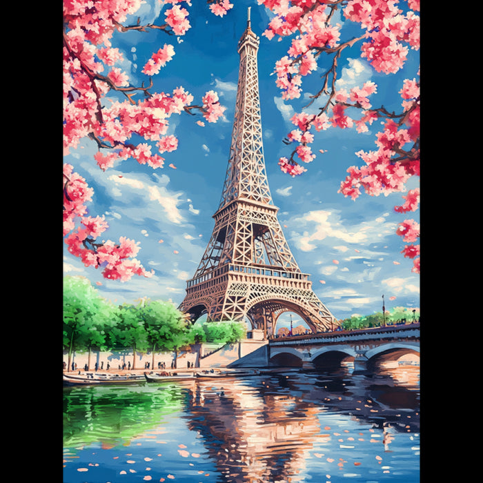 DIAMOND PAINTING WITH SUBFRAME EIFFEL TOWER 30X40 CM VA840