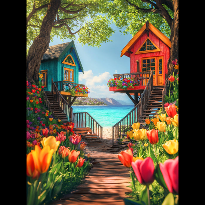 DIAMOND PAINTING WITH SUBFRAME NEIGHBORHOOD 30X40 CM VA845