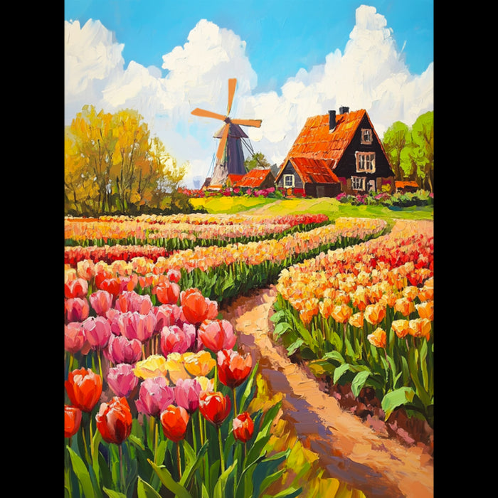 DIAMOND PAINTING WITH SUBFRAME TULIPS 30X40 CM VA848