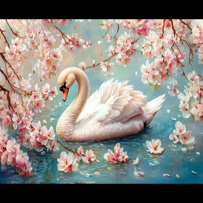 DIAMOND PAINTING KIT WITH SUBFRAME "SWAN" 30X40 CM VA854