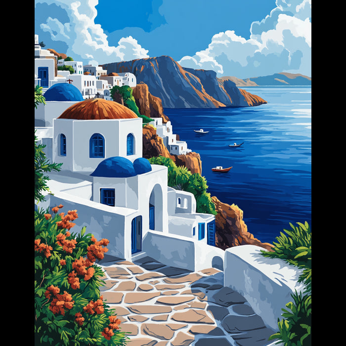 DIAMOND PAINTING KIT WITH SUBFRAME "GREECE" 30X40 CM VA857