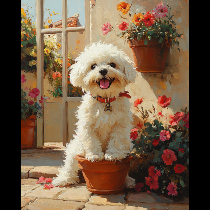 DIAMOND PAINTING KIT WITH SUBFRAME "FLUFFY FRIEND" 30X40 CM VA858