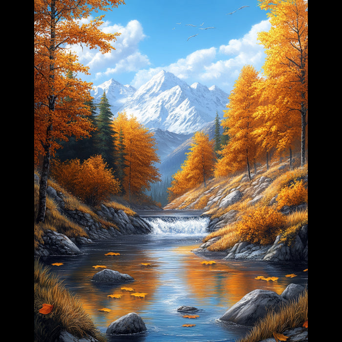 DIAMOND PAINTING KIT WITH SUBFRAME "AUTUMN" 30X40 CM VA862