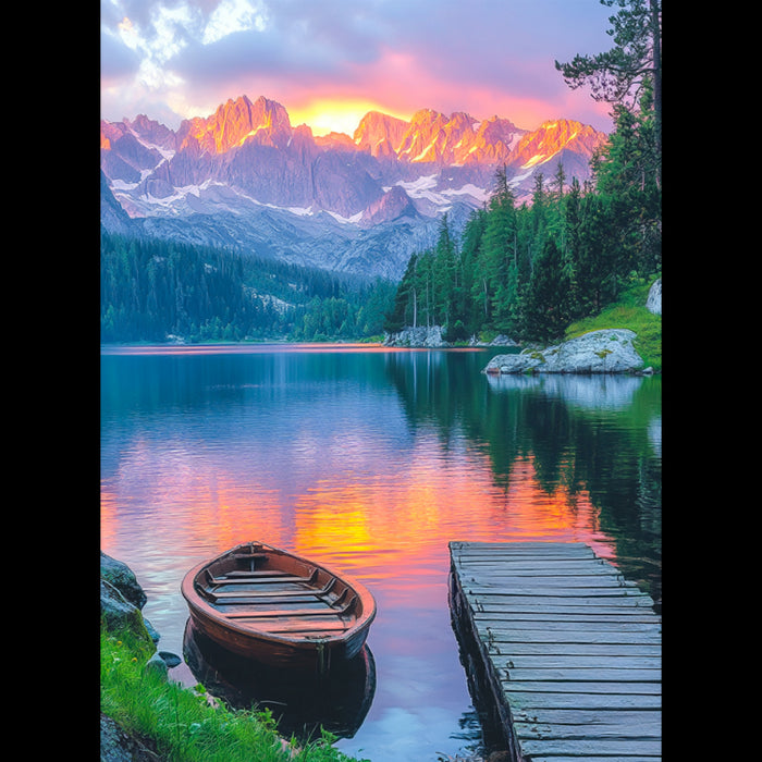 DIAMOND PAINTING KIT WITH SUBFRAME "AT THE PIER" 30X40 CM VA869