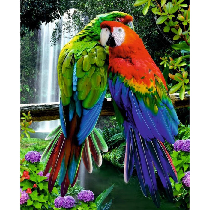 DIAMOND PAINTING WITH SUBFRAME "AT THE WATERFALL" 40*50 CM DP003