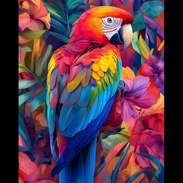 DIAMOND PAINTING WITH SUBFRAME "BRIGHT PARROT" 40X50 CM DP421