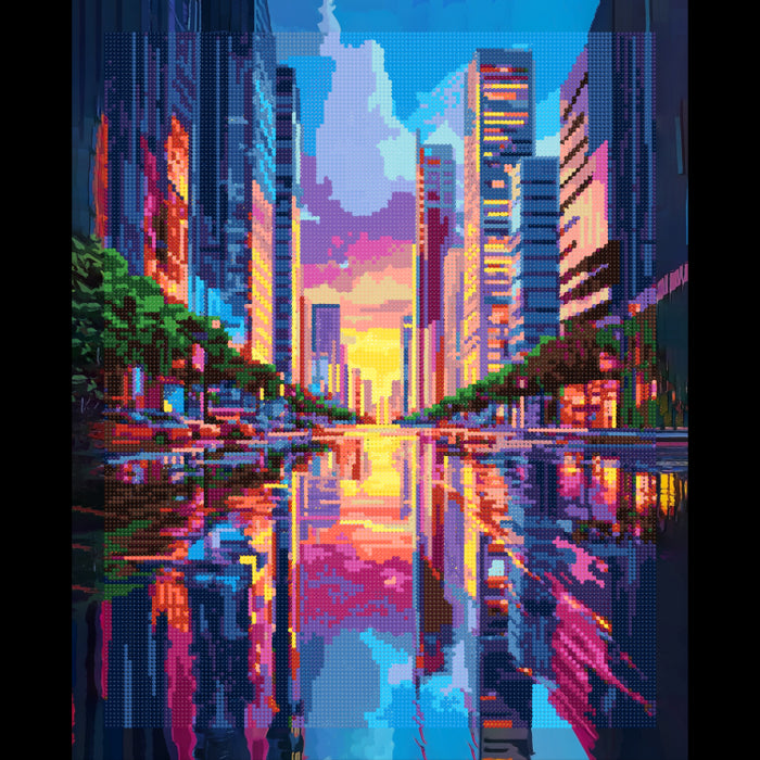 DIAMOND PAINTING WITH SUBFRAME "CITY" 40X50 CM DP440
