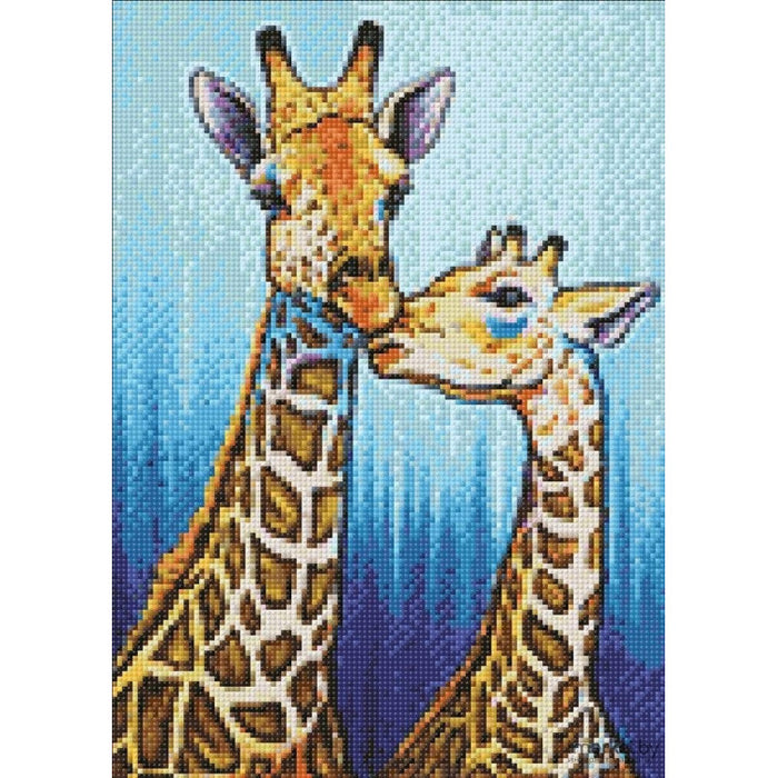Diamond Painting Kit - GIRAFFE KISS 27*38 CM WD066